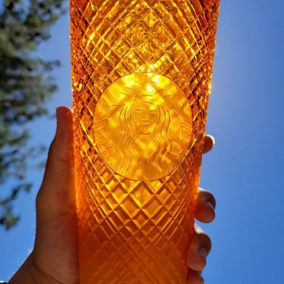 Starbucks Summer 2022 Mango Ombre Jeweled Tumbler Cold Cup Venti 24oz - Picture 5 of 8
